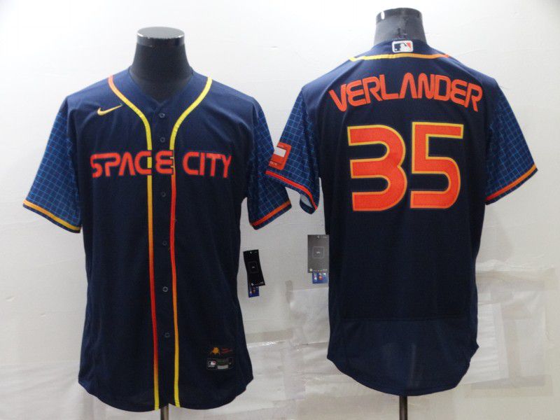 Men Houston Astros #35 Verlander Blue City Edition Elite Nike 2022 MLB Jerseys->houston astros->MLB Jersey